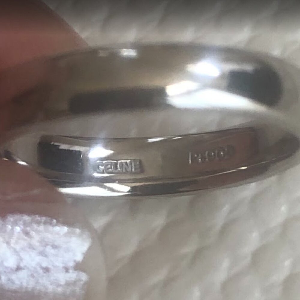 Authentic - Celine Macadam Ring Pt900 Platinum Ba… - image 2